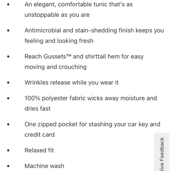 NWT! Duluth Trading Non Stop Woven Tunic Top Blouse Lilac Purple S - Picture 3 of 9